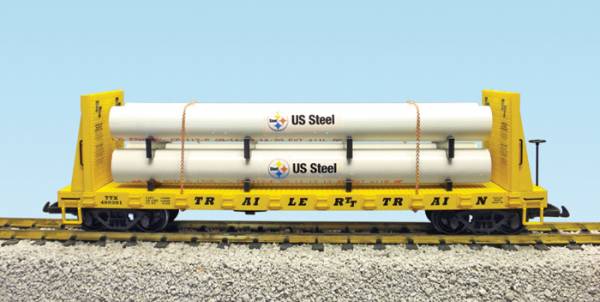 USA-Trains Trailer Train (488201 Bethlehem Steel) - Yellow,Spur G