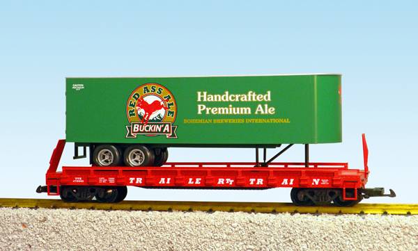 USA-Trains Red Ass Ale – Green w/Red Flatcar ,Spur G